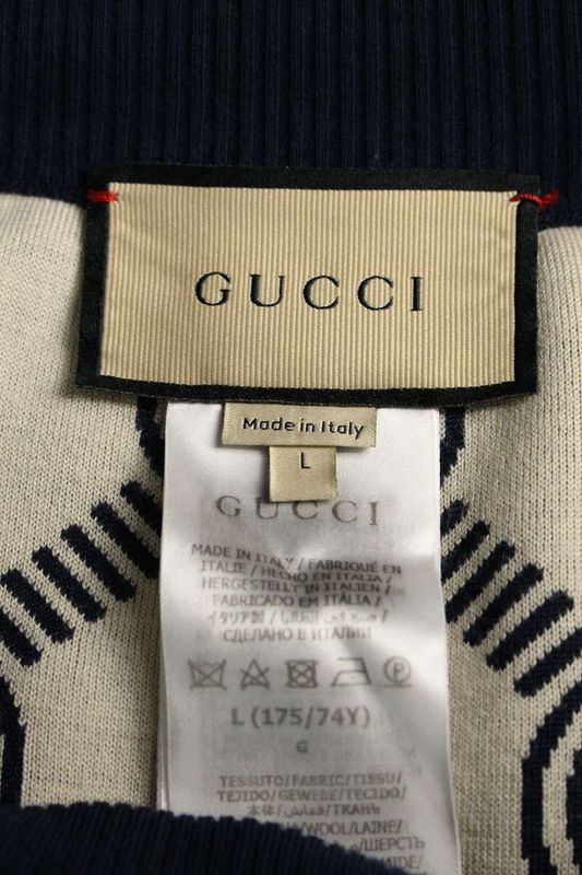 Gucci 692700 Xkcb2 GG Wool Jacquard Long Skirt Women's L