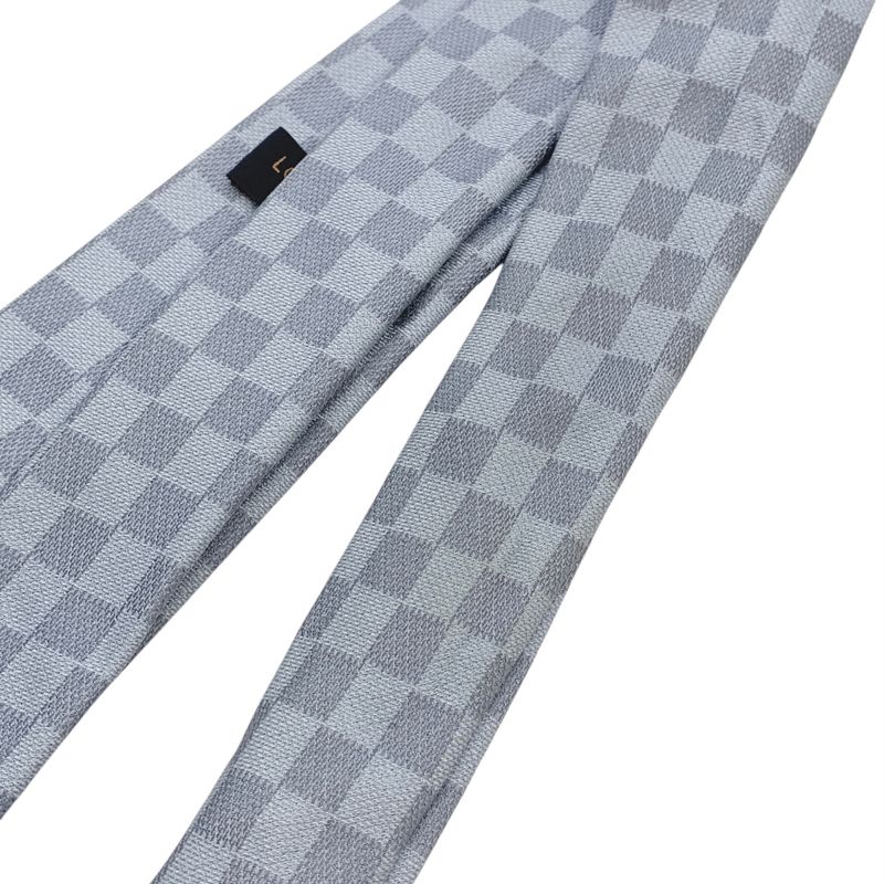 1714 Louis Vuitton Damier Classic Necktie Gentleman Blue Business