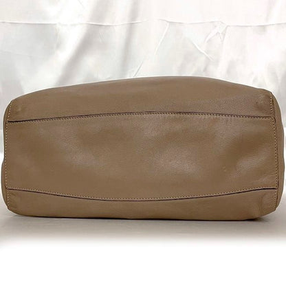 Loewe Tote Bag Ec22922 Beige Anagram Excellent Condition Leather