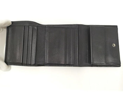 Gucci Trifold Wallet Leather Black 268533