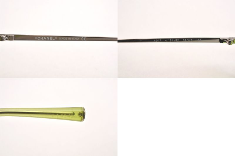 Chanel Sunglasses CC Logo Coco Mark Titanium 4017 Light Green 3238n