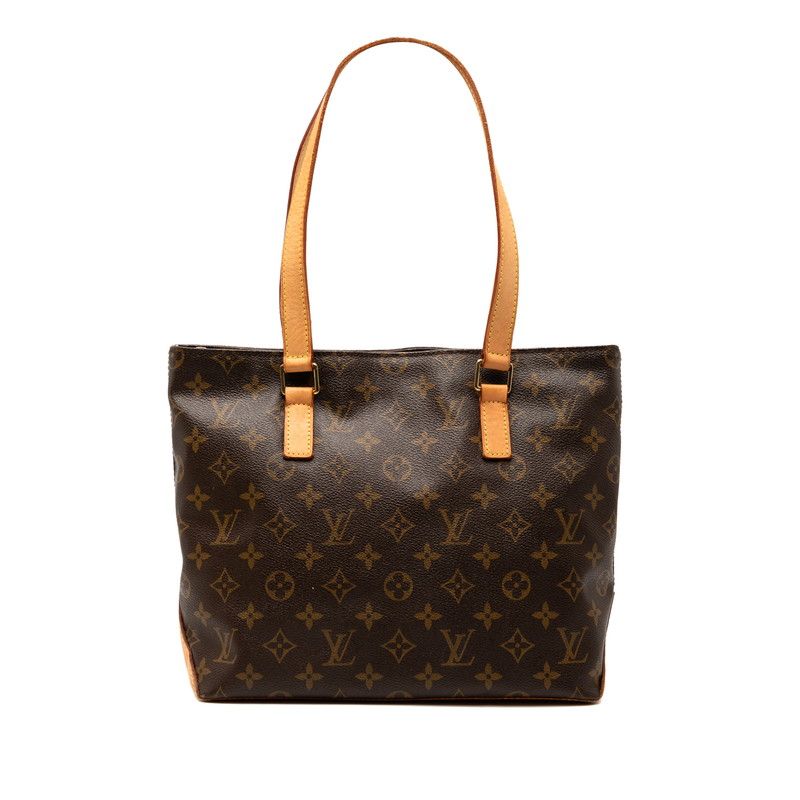 Louis Vuitton Monogram Cabas Piano Handbag Tote Bag M51148 Brown PVC Leather