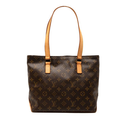 Louis Vuitton Monogram Cabas Piano Handbag Tote Bag M51148 Brown PVC Leather