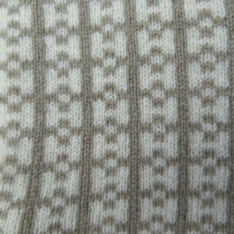 Hermes Hope 100% Cashmere Jacquard H Motif Knit Mittens/gloves Glazed Ivory S