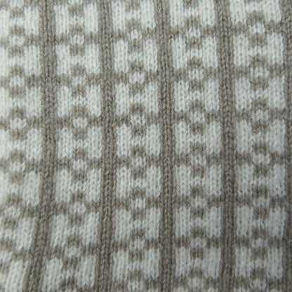 Hermes Hope 100% Cashmere Jacquard H Motif Knit Mittens/gloves Glazed Ivory S