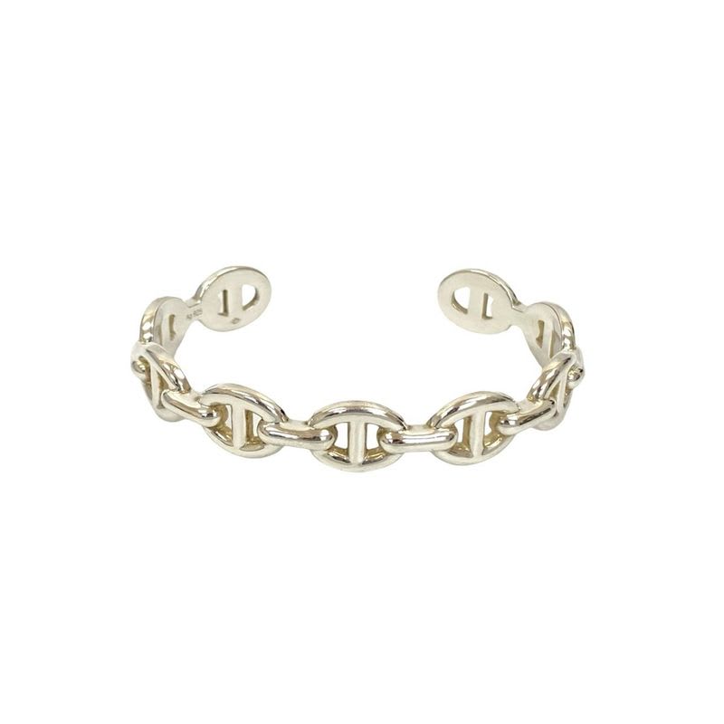 Hermes Chaine D'ancre Bangle Silver 925 Bracelet Accessory 34216