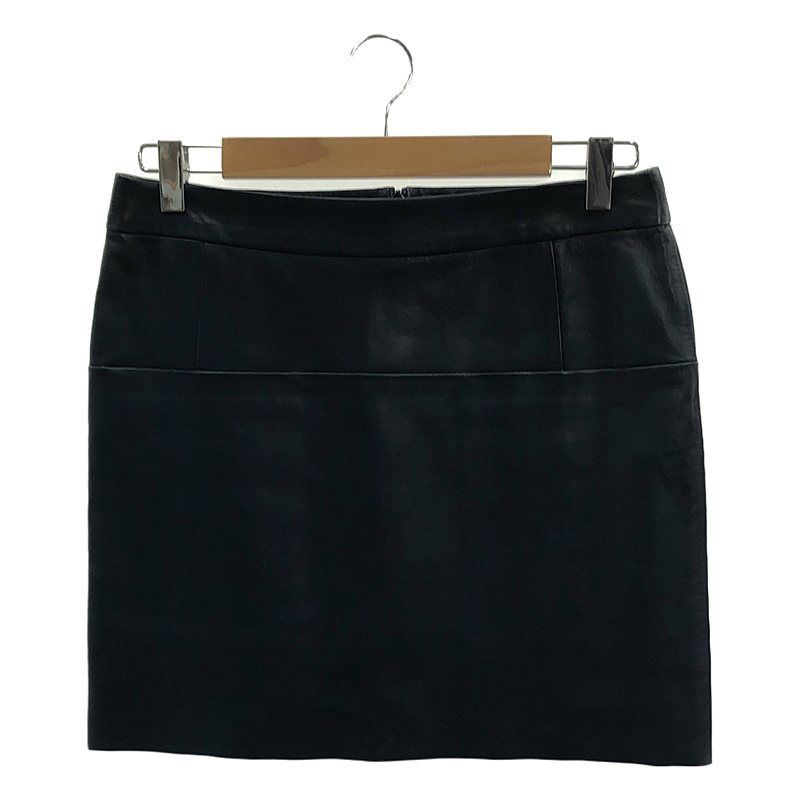Celine - Phoebe Period Lamb Leather Skirt - 36 - Navy - Women