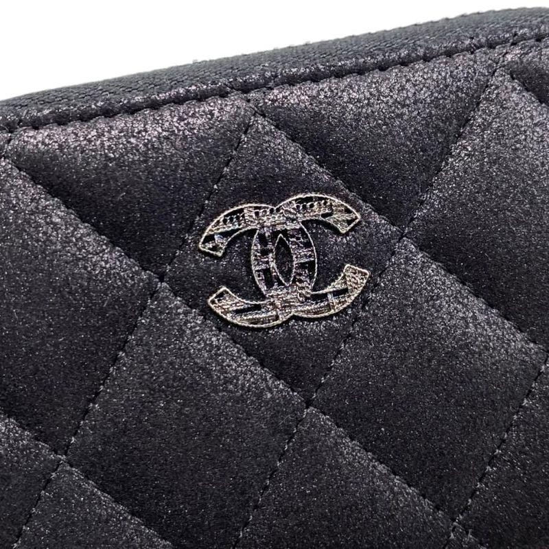 Chanel Card Case Coin Case Chain Me Coin Purse Matelasse Goatskin Coco Mark