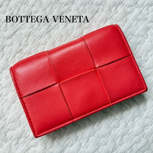 Bottega Veneta Cassette Card Case Business Card Holder Intrecciato Leather