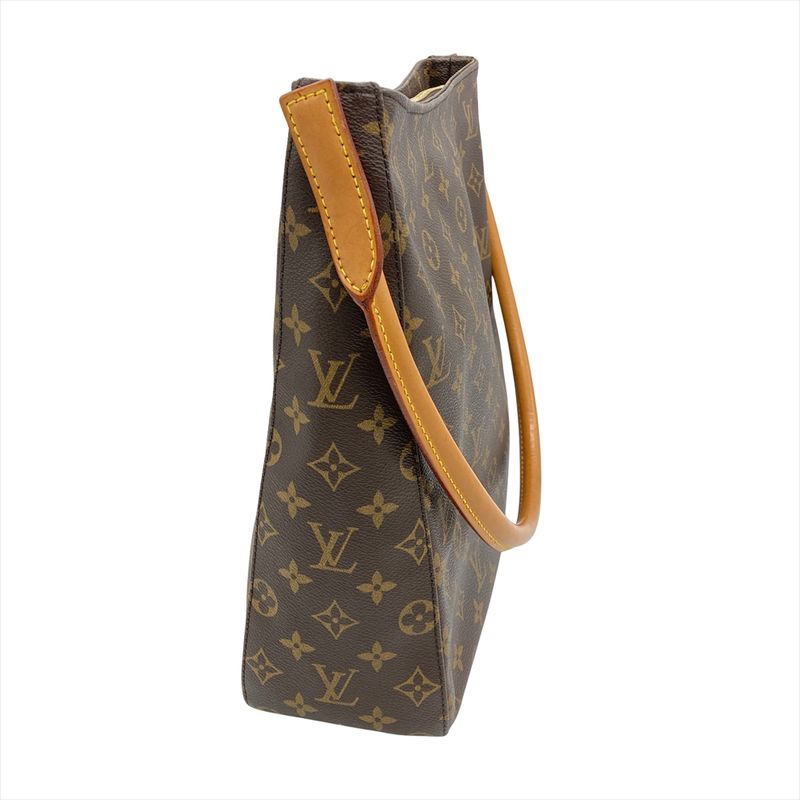 Louis Vuitton Looping GM Shoulder Bag Monogram Canvas M51145 Brown Gold