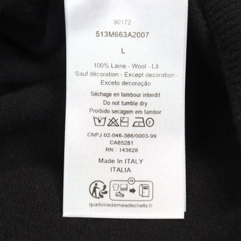 DIOR Homme 25SS 513m663a2007 100% Wool Archives Labels Embroidered Logo