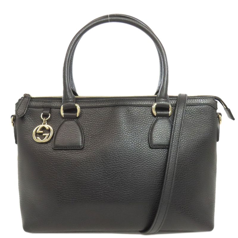 Gucci 449659 Interlocking G Outlet 2WAY Tote Bag Leather Women