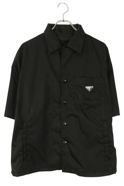 Prada Sc449 S182 1WQ8 Re-nylon Triangle Plate Short Sleeve Shirt Men M