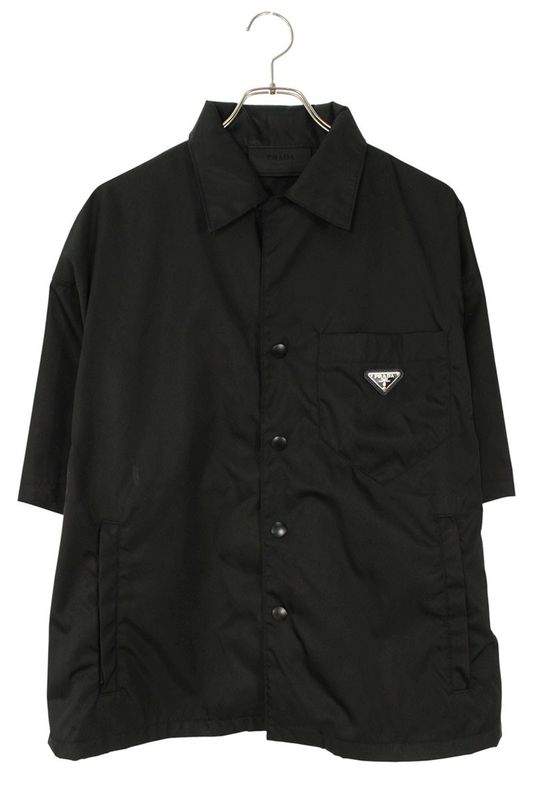 Prada Sc449 S182 1WQ8 Re-nylon Triangle Plate Short Sleeve Shirt Men M