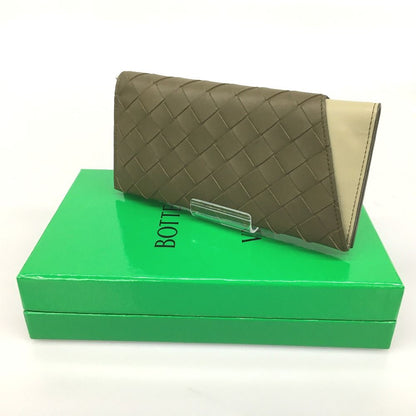 Bottega Veneta Bi-Fold Long Wallet Intrecciato Oblique with