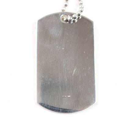 Gucci 925 Logo Engraved Double Dog Tag Ball Chain Necklace Silver