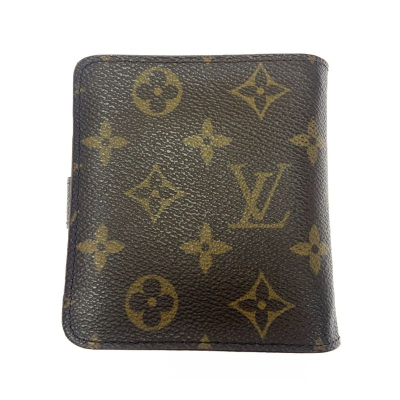 Louis Vuitton M61667 Monogram PVC Compact Zip Bifold Wallet Brown 388018