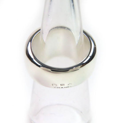 Chanel Sv925 Logo Engraved Wide Ring - Ring Accessory Silver Size Approx 11