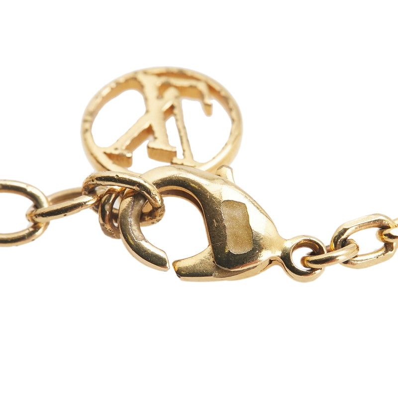Louis Vuitton Collier Twin Rocks M64887 Gold Silver Plated Metal Ladies Louis