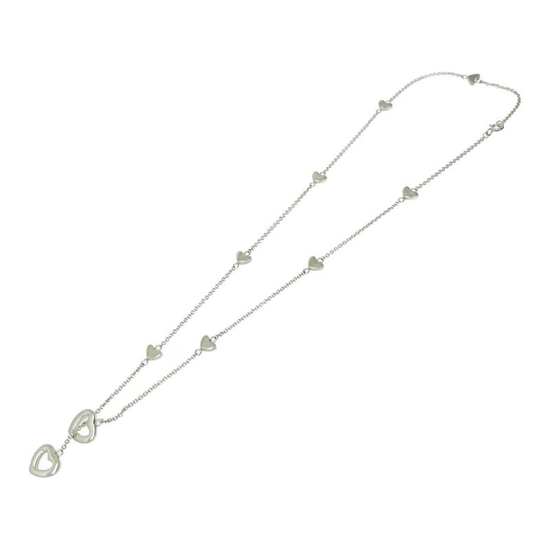 Tiffany & Co Silver Heart Link Lariat Necklace 8.8g 925 Engraved 421321 Necklace