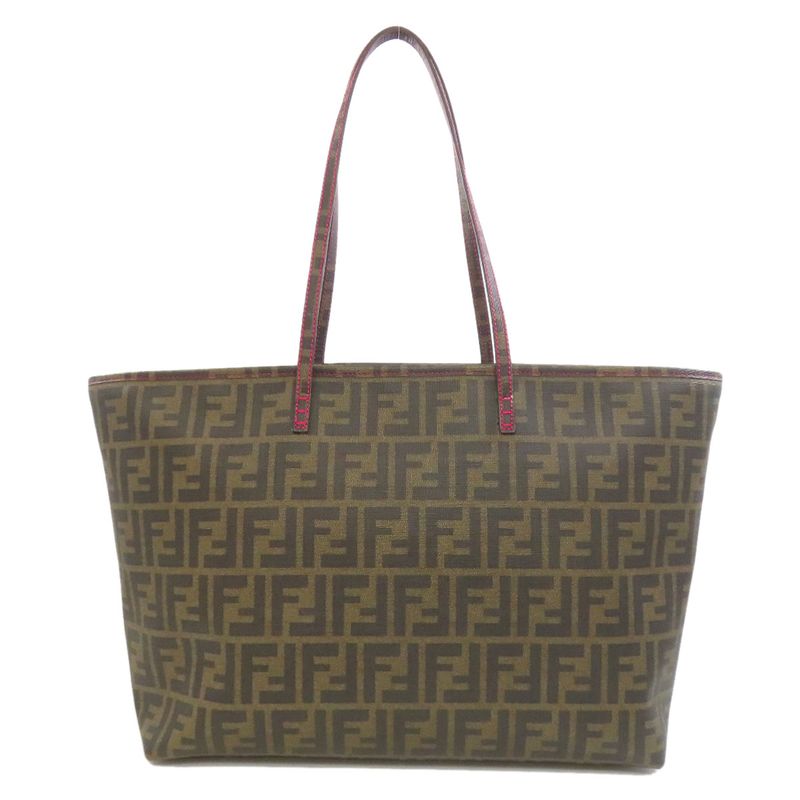 Fendi Zucca Pattern Tote Bag Leather Women