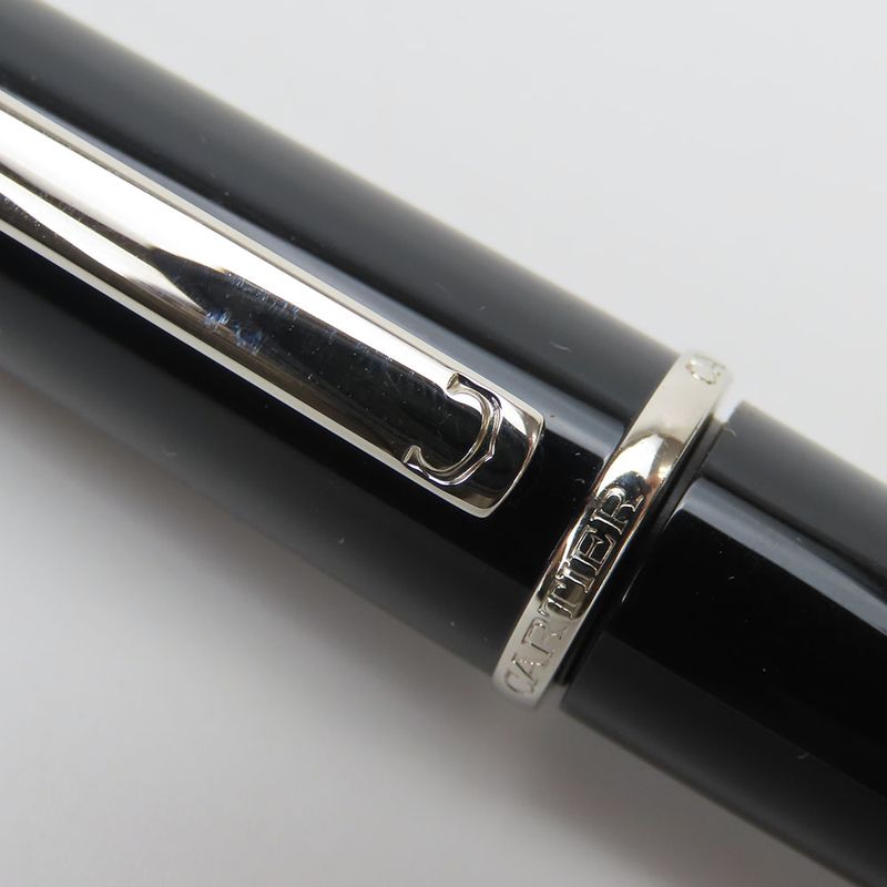 Cartier Fountain Pen Diabolo De St180009 - Black Silver Hardware Nib 18k