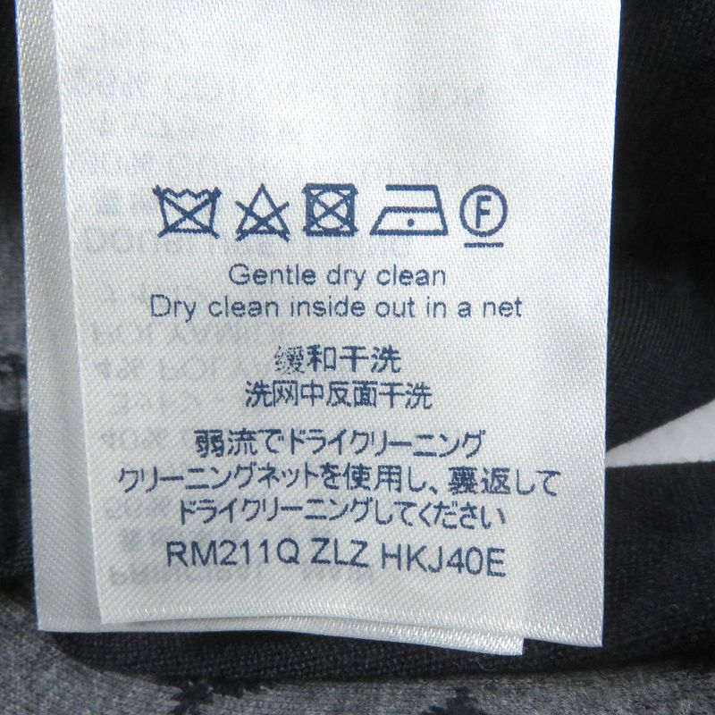 Louis Vuitton 21SS Wool Cotton Monogram Jersey Single Tailored Jacket Navy 46