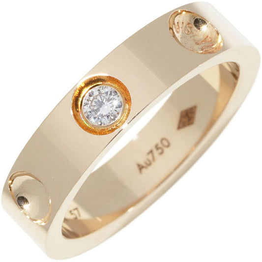 Louis Vuitton 18K Yellow Gold Diamond 1P (010ct) Petite Berg Empreinte Ring
