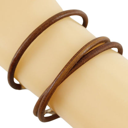 Hermes Jumbo Choker Set Leather Brown Ladies 9.9g Bracelet