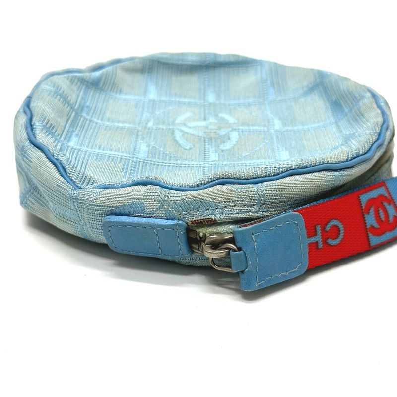 Chanel Pouch Round Nylon Blue