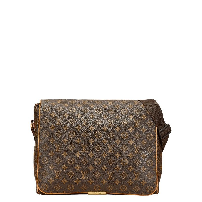 Louis Vuitton Monogram Abbess Crossbody Shoulder Bag M45257 Brown PVC Leather