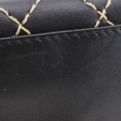 Chanel Wild Stitch Coco Mark Calf Black Women's Handbag