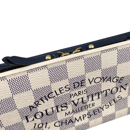 Louis Vuitton Bifold Long Wallet Portefeuille Antholite N63221 Damier Azure