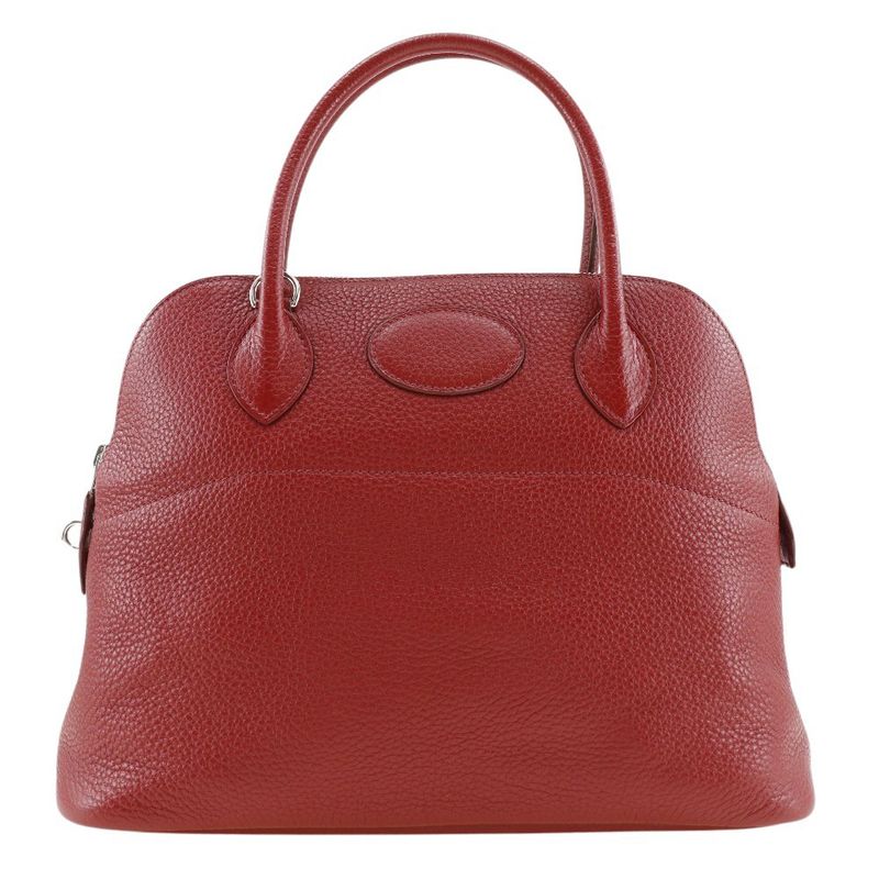 Hermes Bolide 31 Taurillon Clemence Rouge Garance Red/silver Hardware □Q Ladies