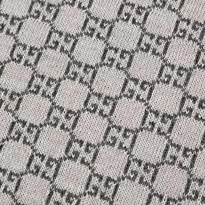 Gucci Scarf/stole Wool Light Gray/dark Gray