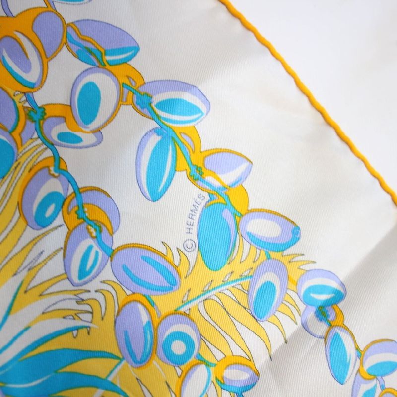 Hermes Carre 90 Scarf the Myth of the Phoenix Silk Beige