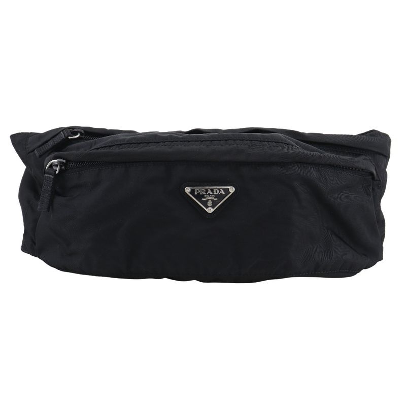 Prada Waist Pouch Nylon NERO Black Unisex Body Bag