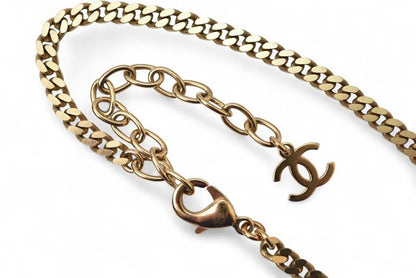 Chanel Long Necklace Pendant BOY Chanel Boy Chanel Coco CC Tag C22P Gold