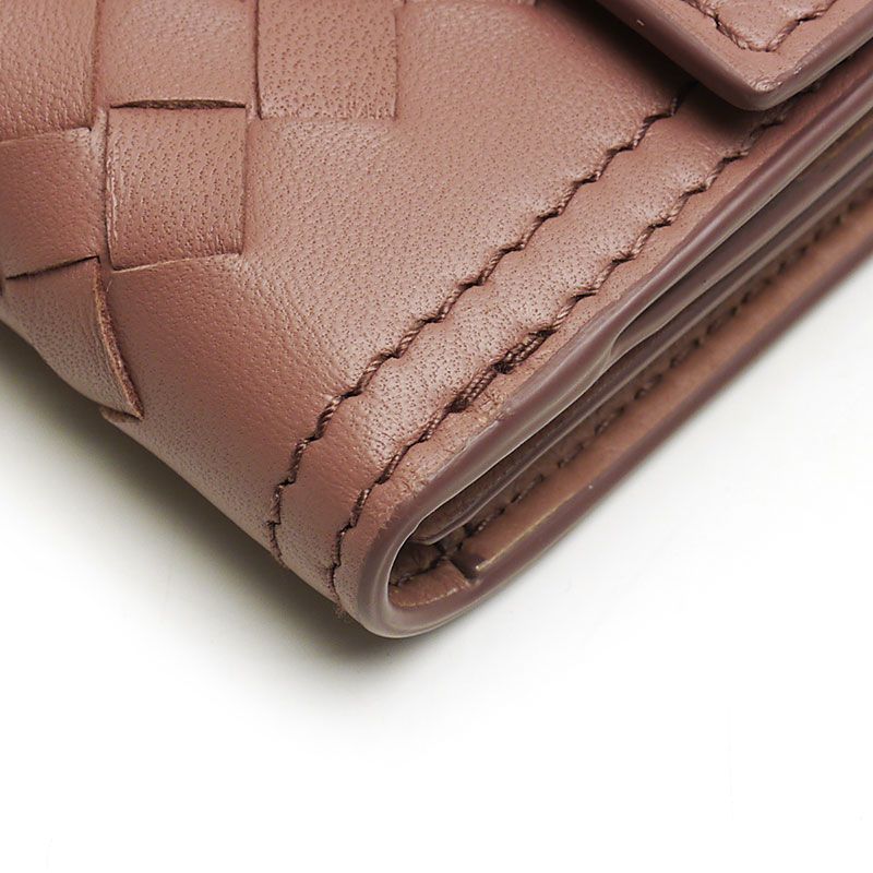 Bottega Veneta Long Wallet Intrecciato Light Brown Butterfly