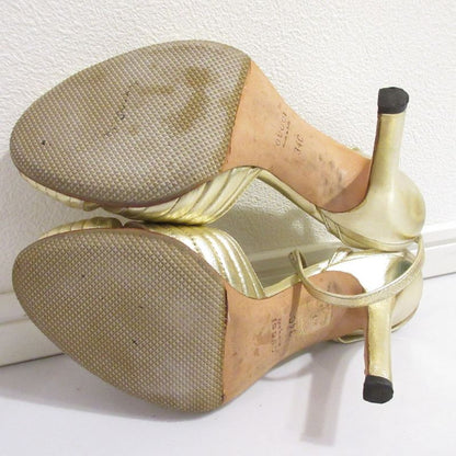 Good Gucci Cross Design High Heel Strap Sandals Small Size 34 21cm (8.27in)