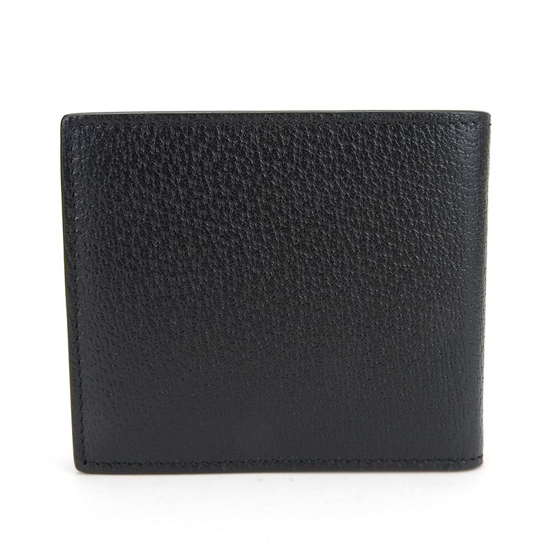 Gucci Billfold 428726 GG Marmont Leather Black Gold Hardware Card Case Bifold