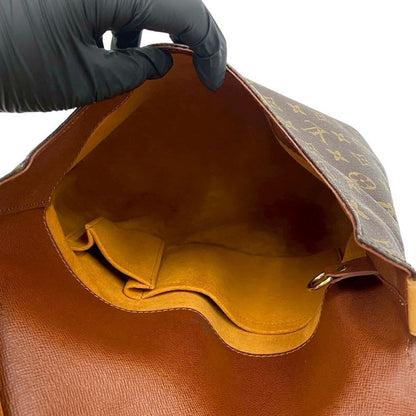 Louis Vuitton Vintage Musette Leather Shoulder Bag Pochette Sacoche Brown 63385