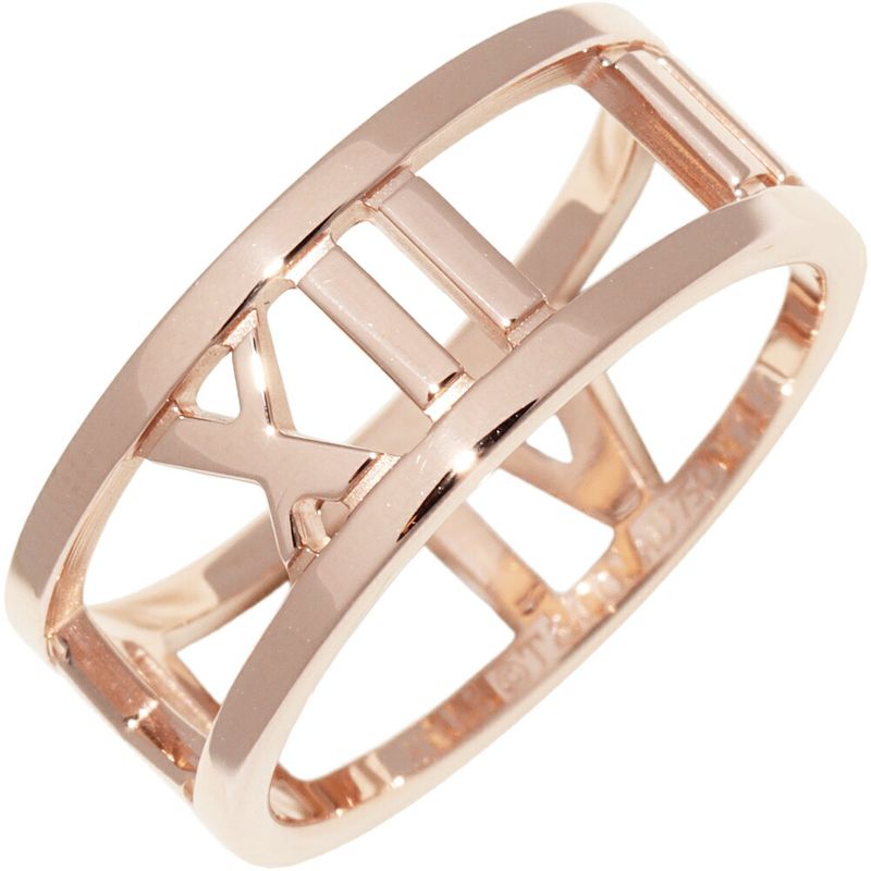 Tiffany & Co Ring 18K Pink Gold Open Atlas Ring Width 7mm (028in)