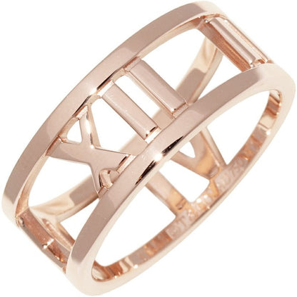 Tiffany & Co Ring 18K Pink Gold Open Atlas Ring Width 7mm (028in)