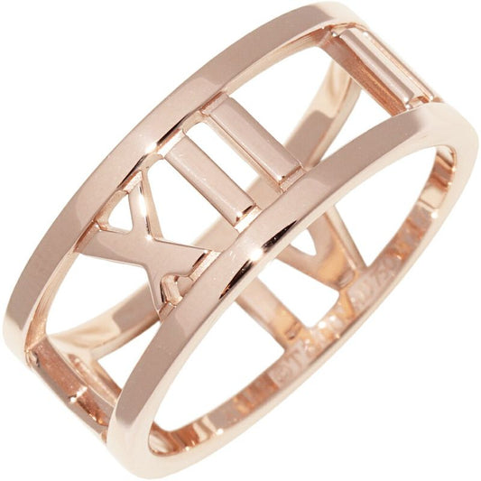 Tiffany & Co Ring 18K Pink Gold Open Atlas Ring Width 7mm (028in)