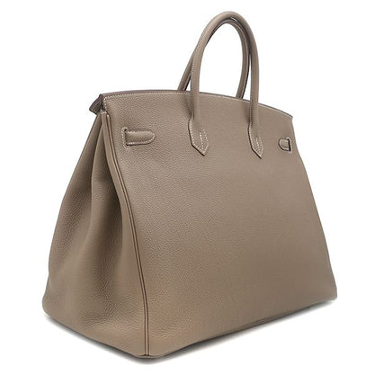 Hermes Handbag Birkin 40 Togo Etoupe Silver Hardware Glazed U Engraved (2022)