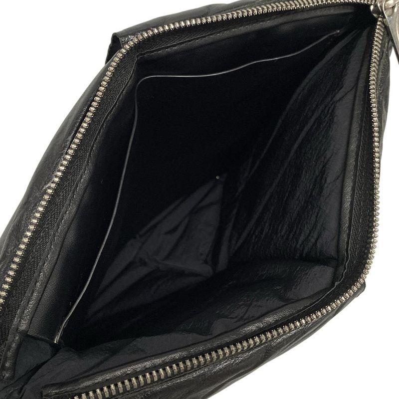 Bottega Veneta Clutch Bag Padetto / Maxi Intrecciato Black Leather