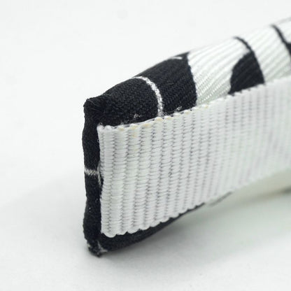 Chanel Headband Camellia 100% Silk Headband White Black Accessories