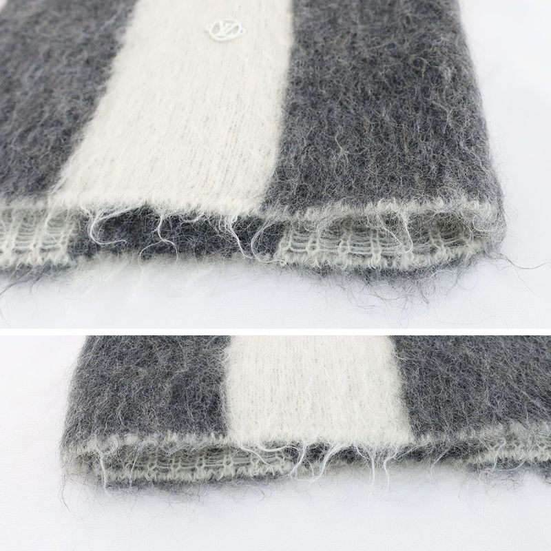 Louis Vuitton American Flag Mohair Knit Sweater - Gray X White Rm192