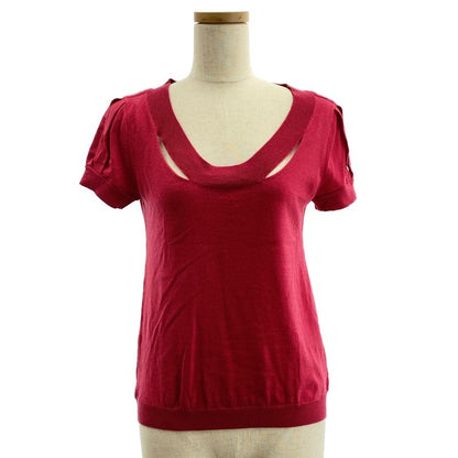 Loewe - Cut-out Summer Knit Sweater - S - Bordeaux - Women